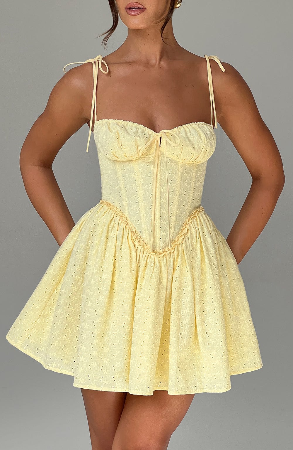 Robe courte Phoebe - Citron