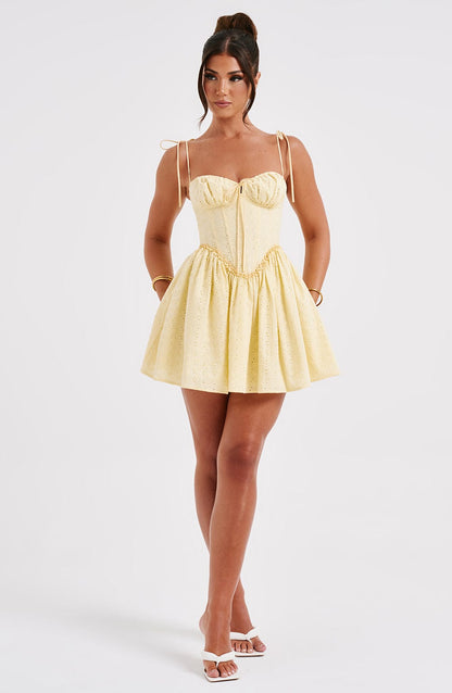 Robe courte Phoebe - Citron