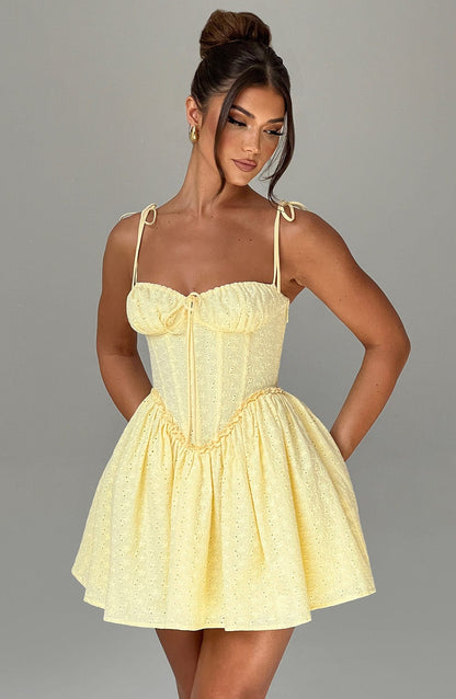 Robe courte Phoebe - Citron