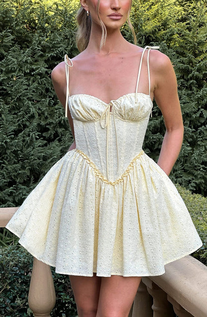 Robe courte Phoebe - Citron