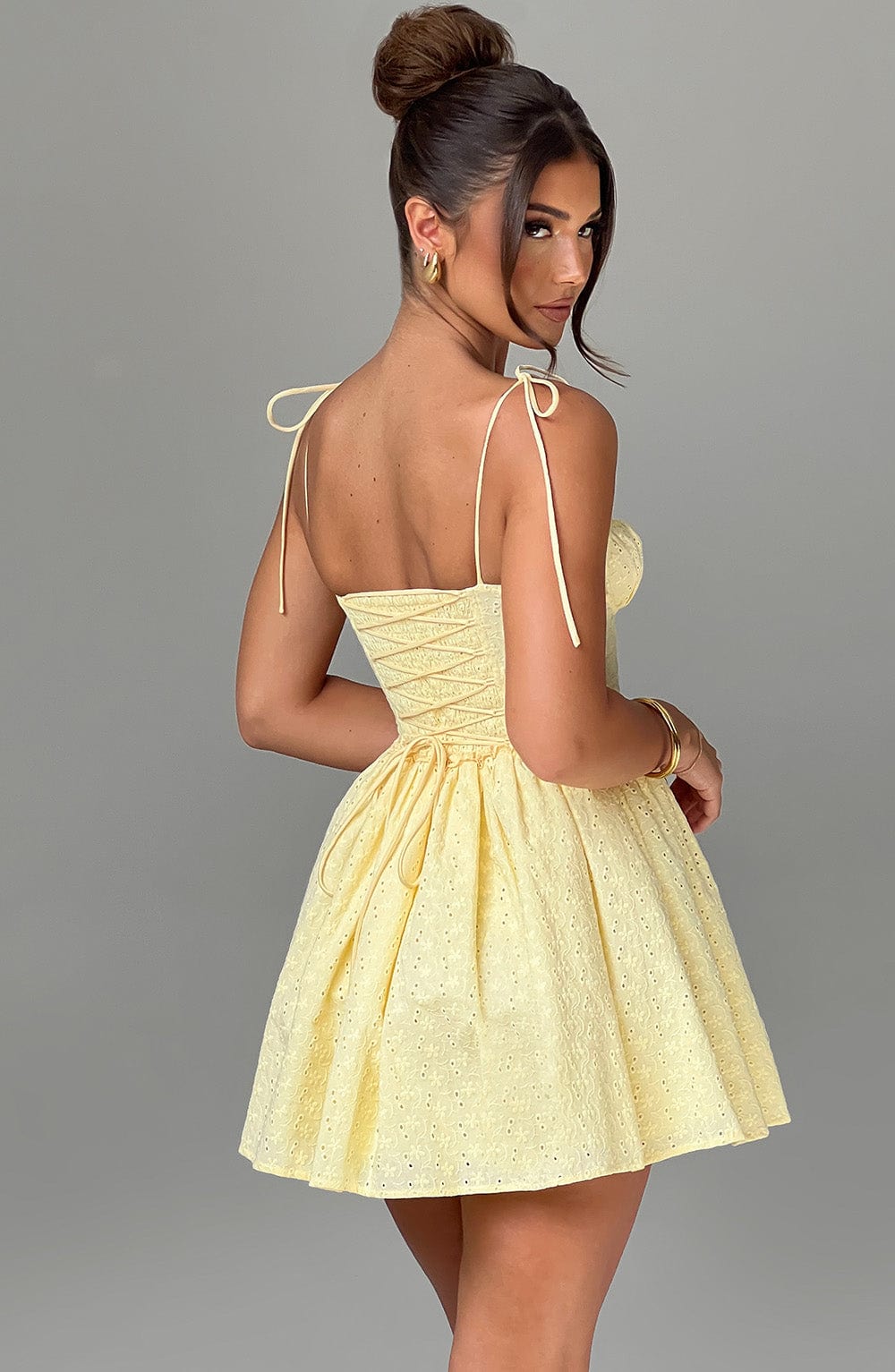 Robe courte Phoebe - Citron