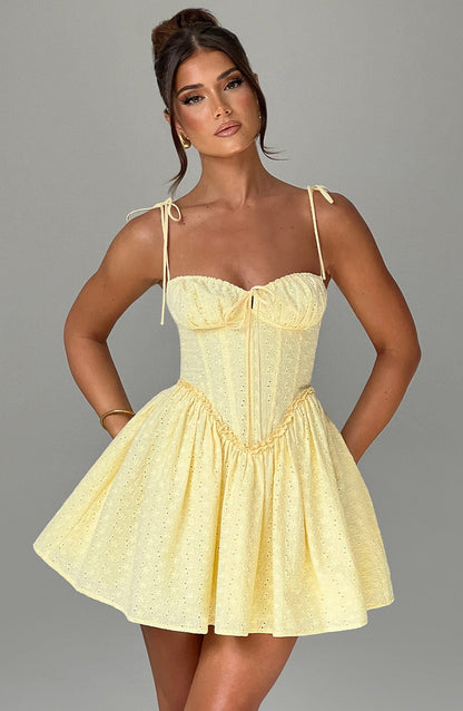 Robe courte Phoebe - Citron