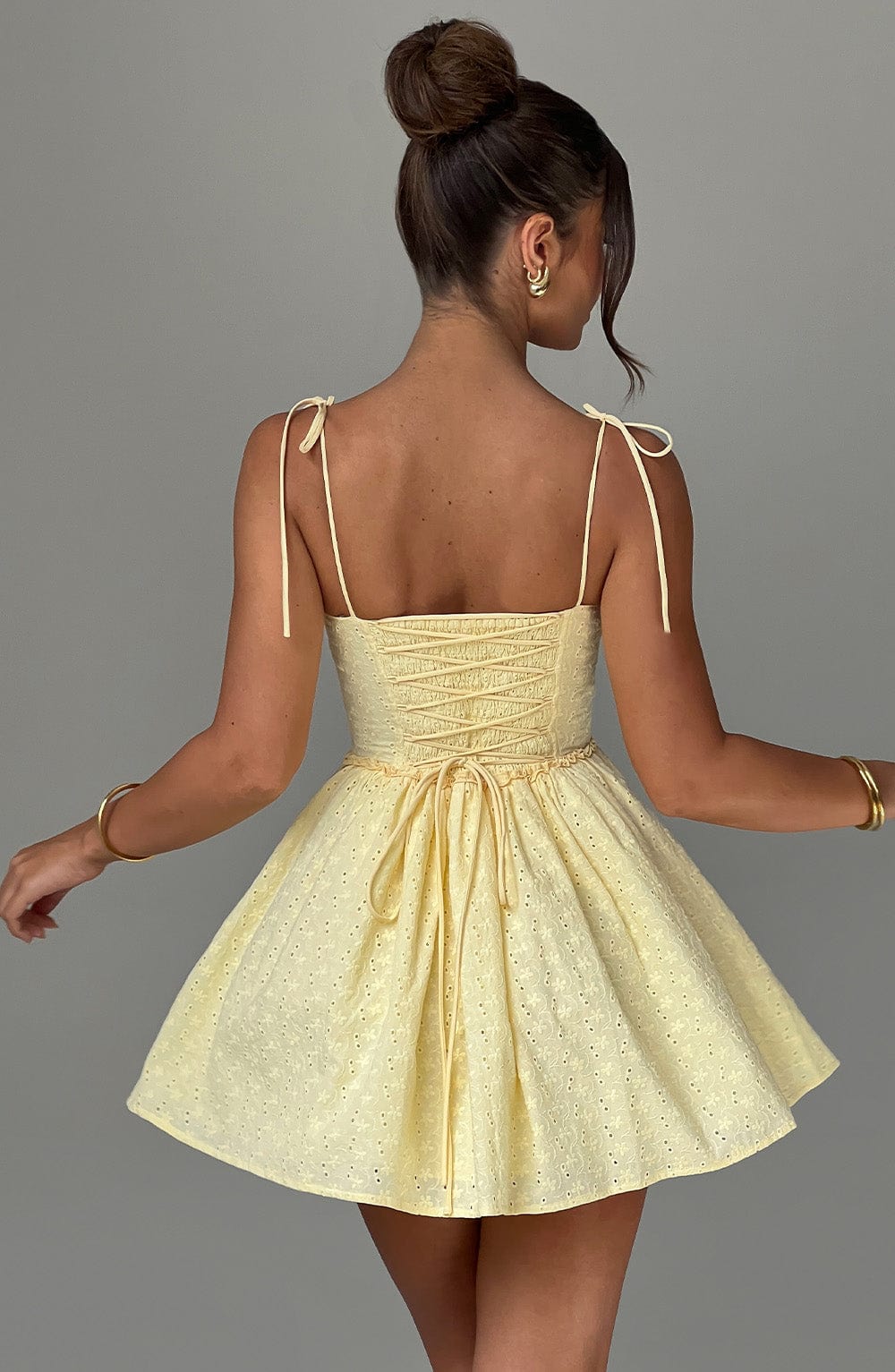 Robe courte Phoebe - Citron