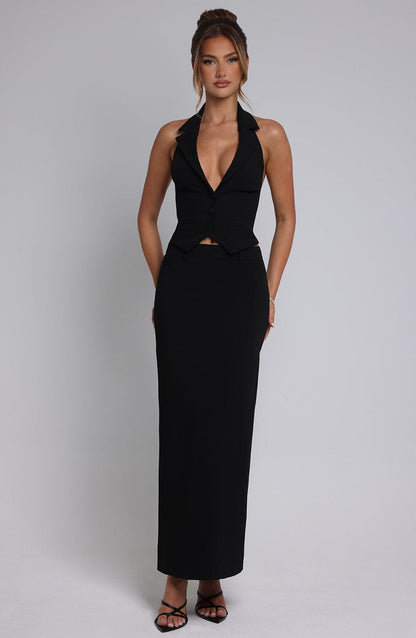 Piper Maxi Skirt - Black