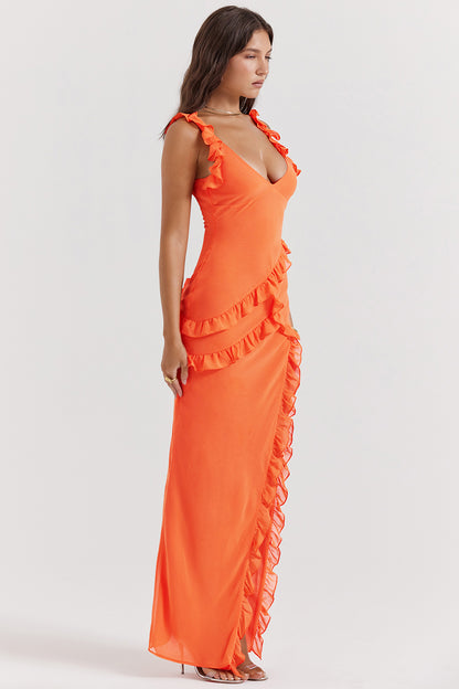 Maëva Robe Longue Orange