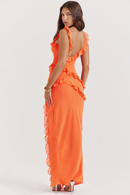 Maëva Robe Longue Orange