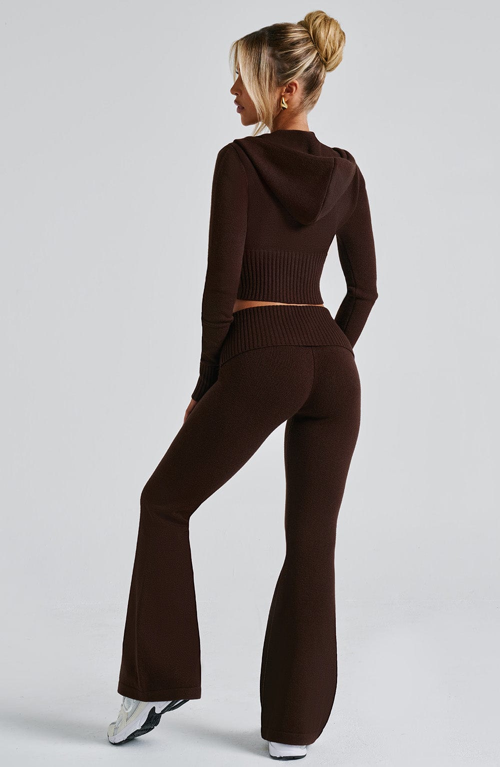 Portia Knit Hoodie - Chocolate