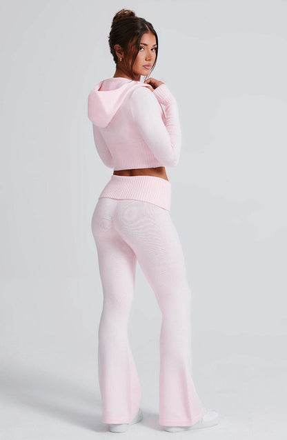 Portia Knit Hoodie - Pink