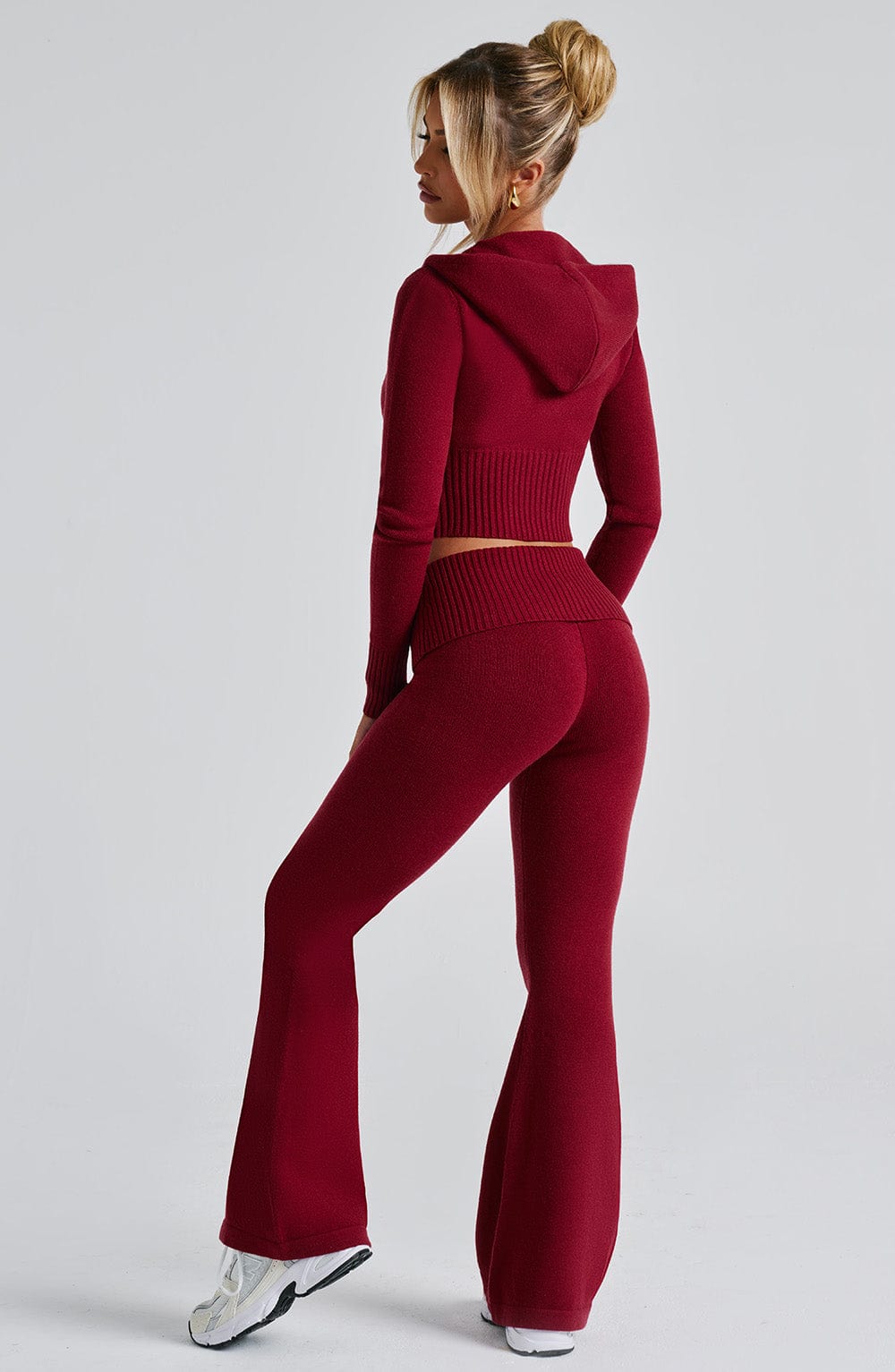 Portia Knit Hoodie - Red