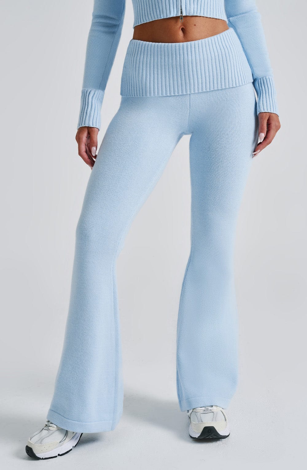 Pantalon en tricot Portia - Bleu bébé