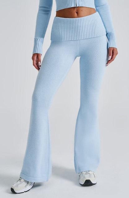 Pantalon en tricot Portia - Bleu bébé