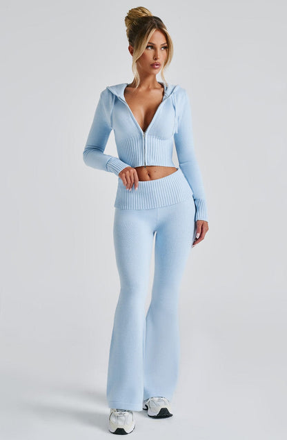 Pantalon en tricot Portia - Bleu bébé