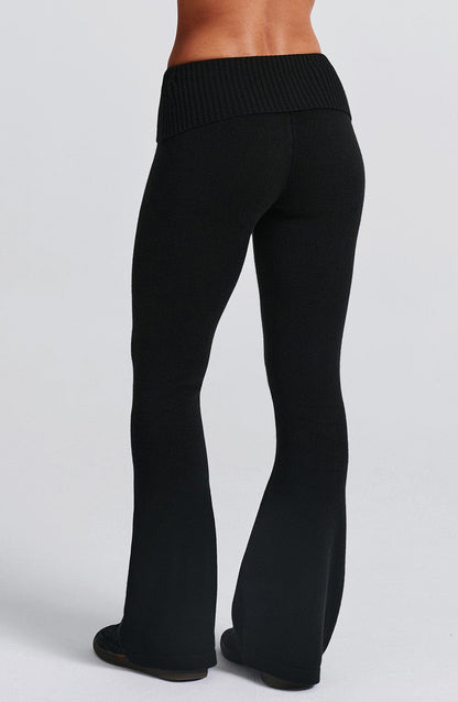 Pantalon en tricot Portia - Noir