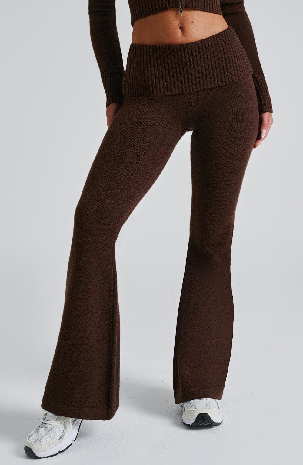 Pantalon en tricot Portia - Chocolat