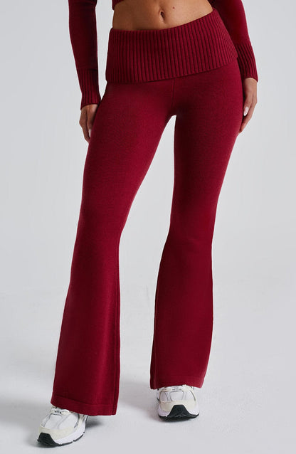 Pantalon en tricot Portia - Rouge