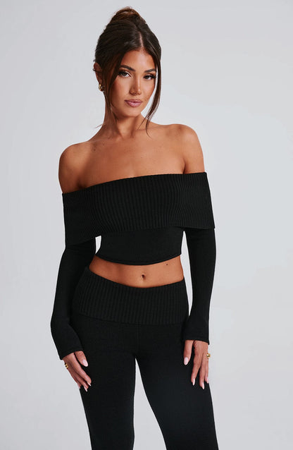 Portia Knit Top - Black