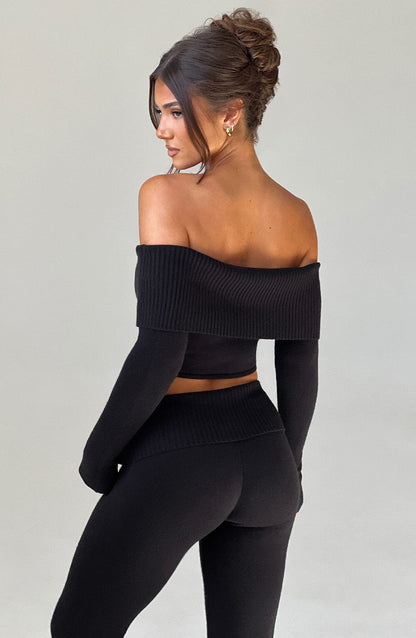 Portia Knit Top - Black