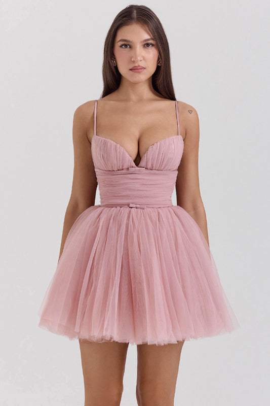 Roseline Robe Courte Rose