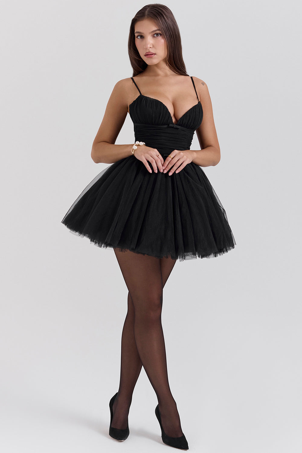 Roseline Robe Courte Noir