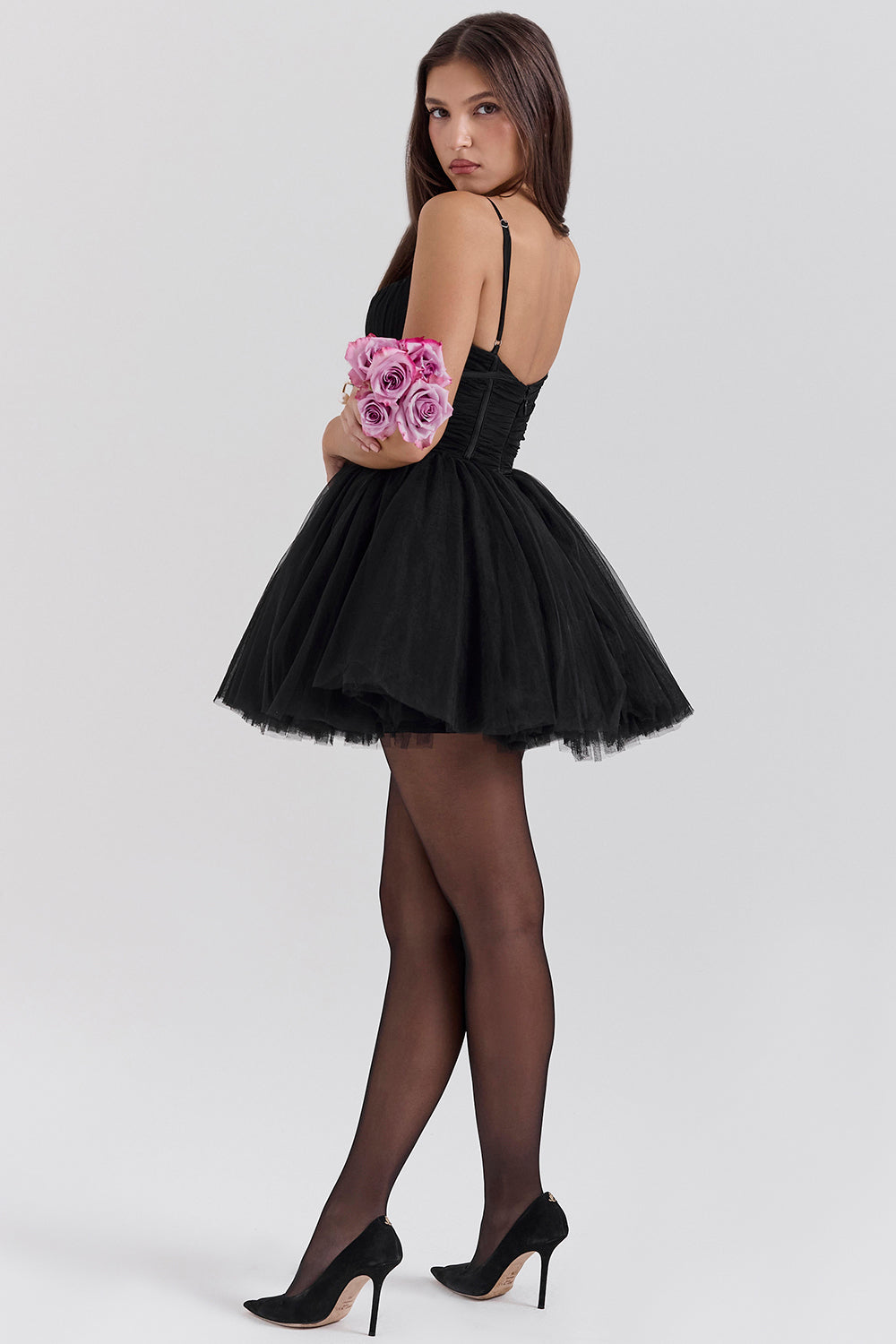 Roseline Robe Courte Noir