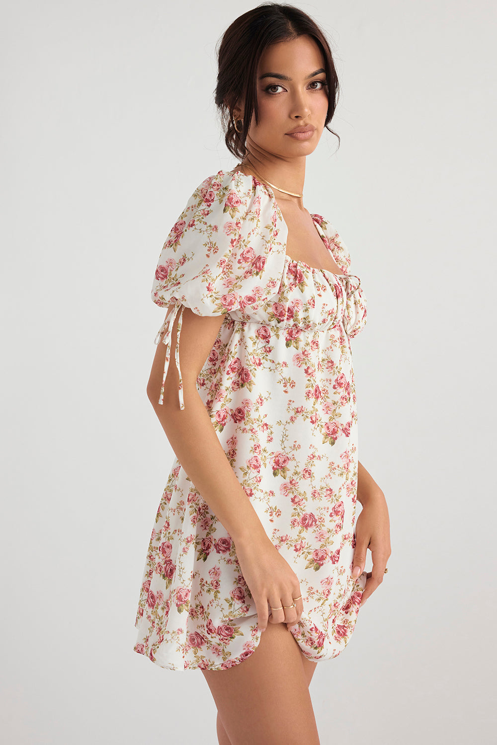 Héloïse Robe Courte Rose Imprimé