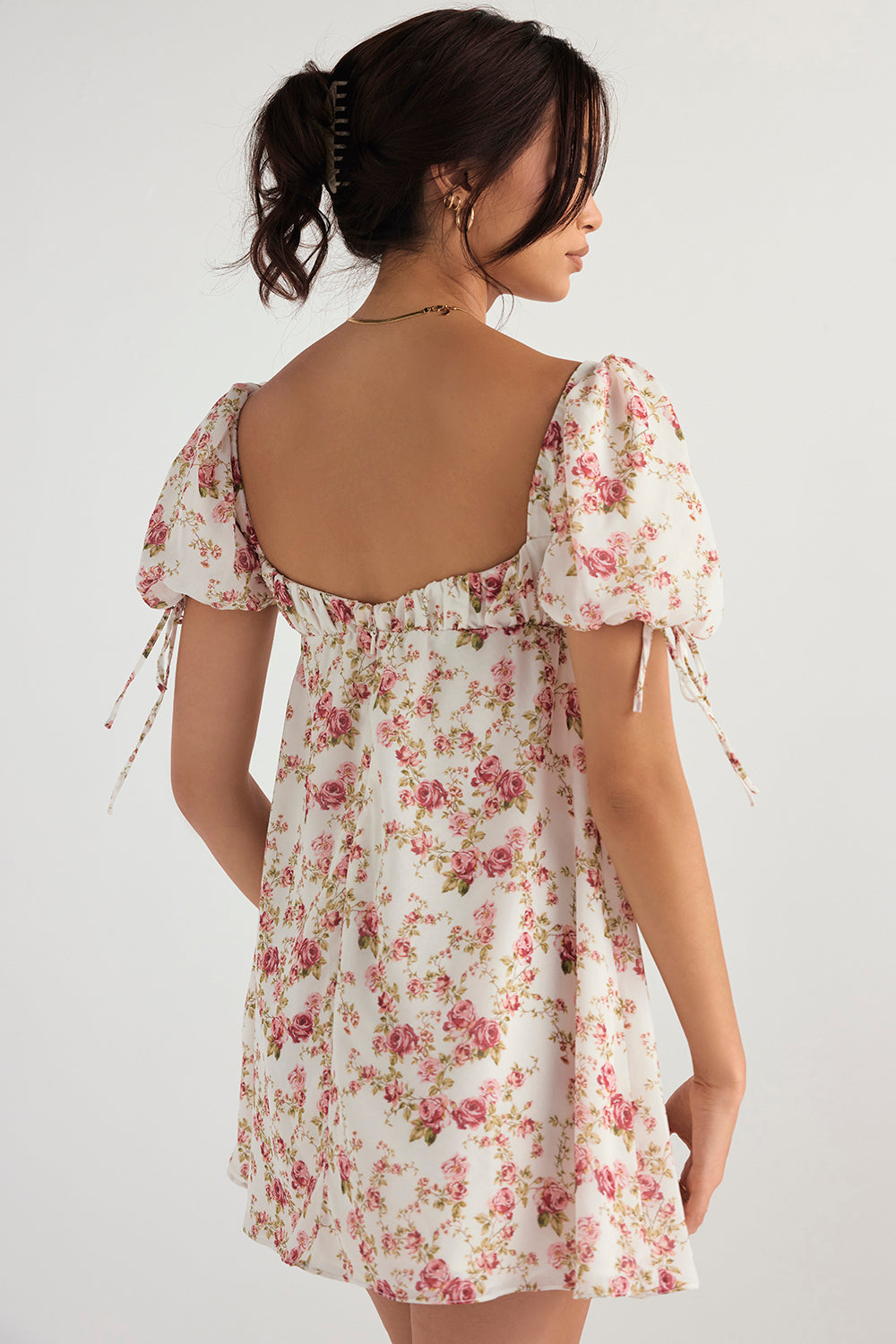 Héloïse Robe Courte Rose Imprimé