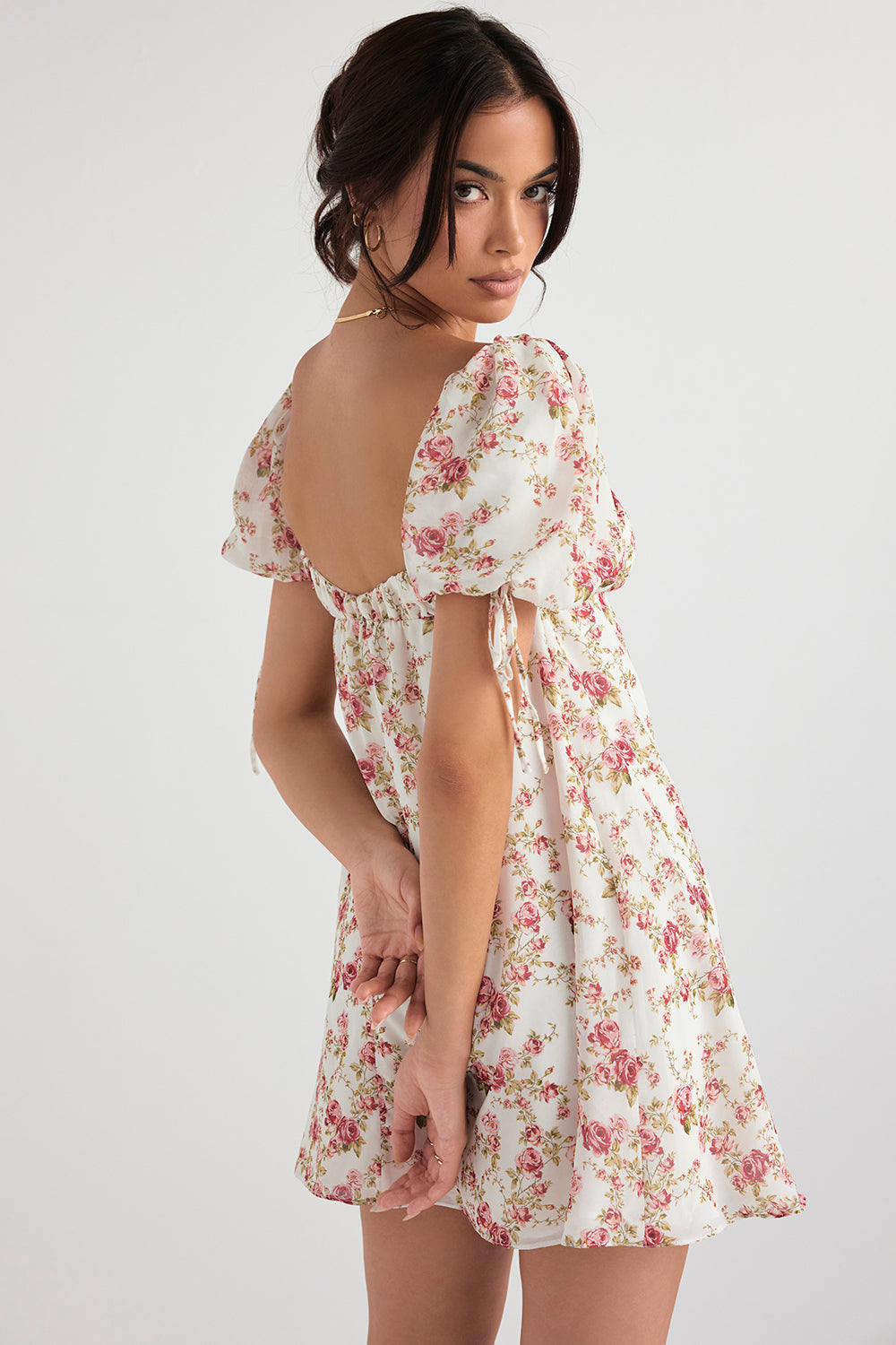 Héloïse Robe Courte Rose Imprimé