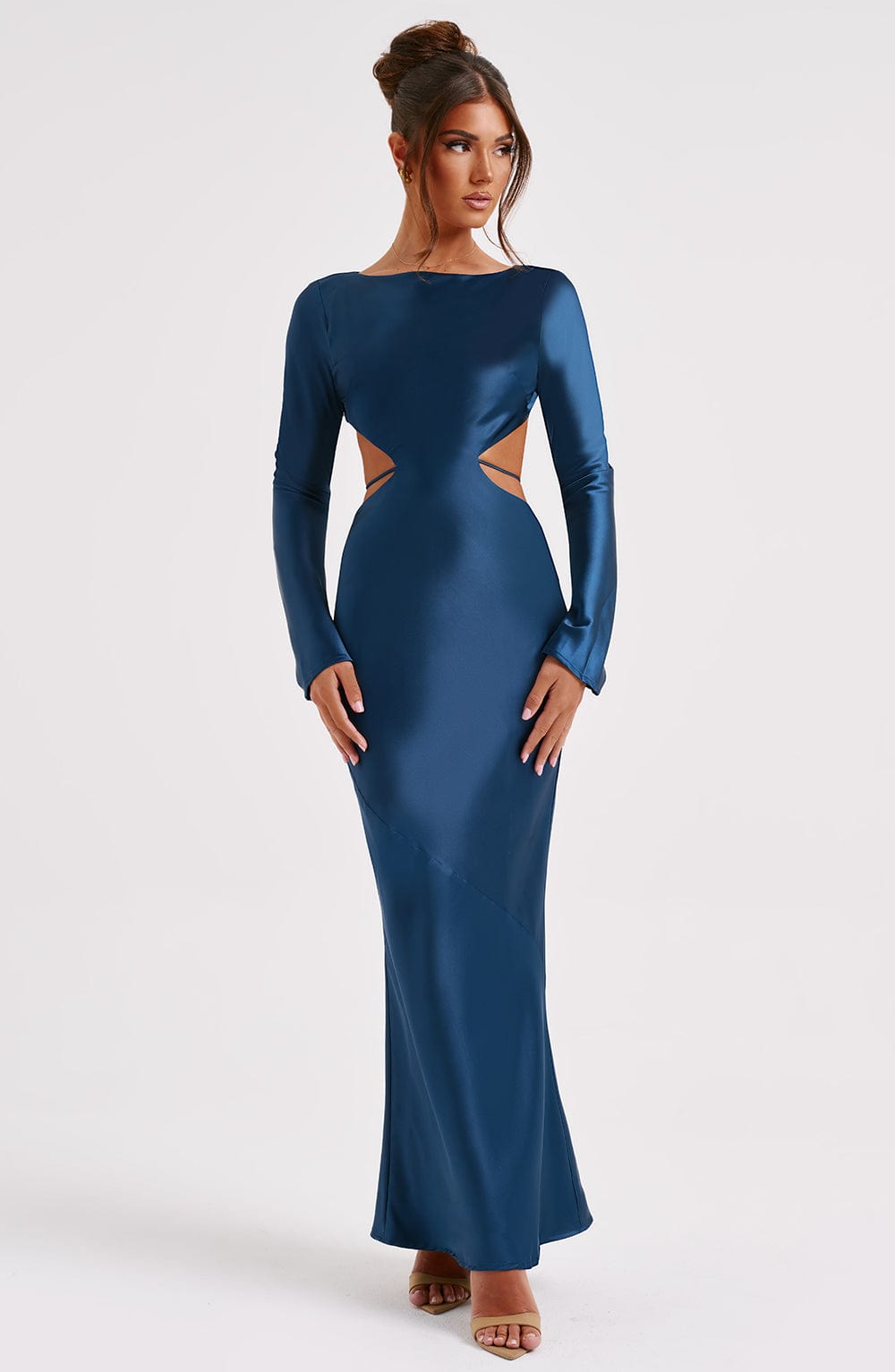 Robe longue Rafi - Bleu sarcelle