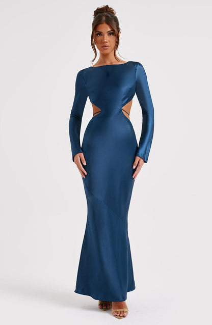 Robe longue Rafi - Bleu sarcelle