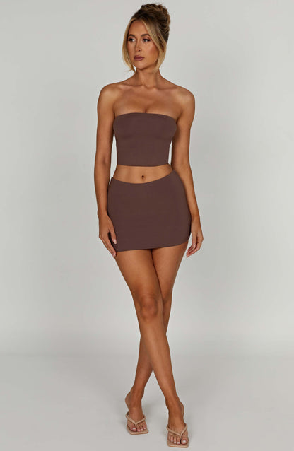 Rein Mini Skirt - Chocolate