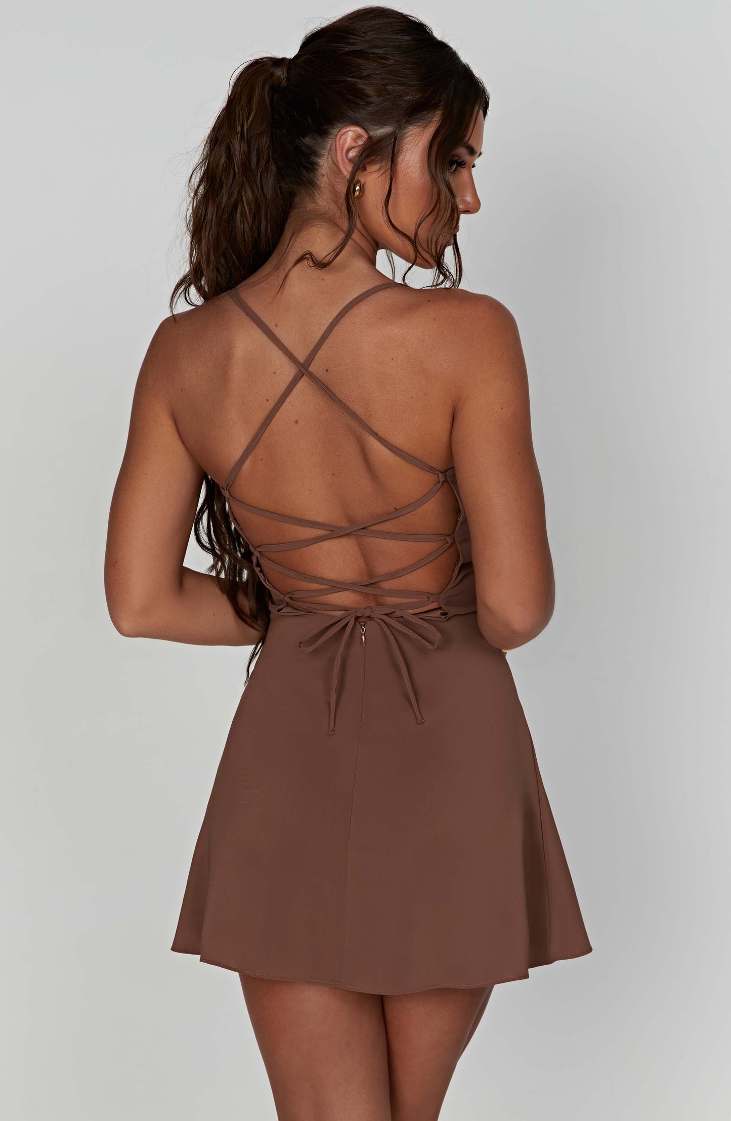 Renee Mini Dress - Chocolate