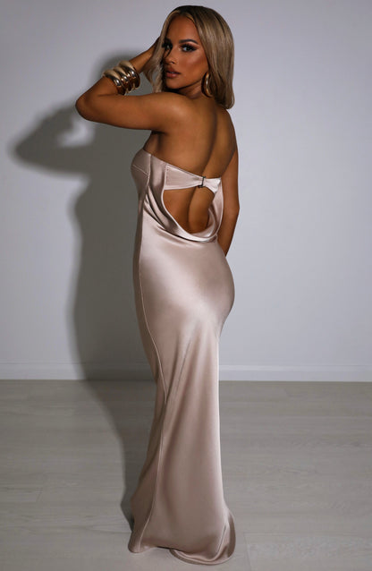 Robe longue Rheanna - Champagne