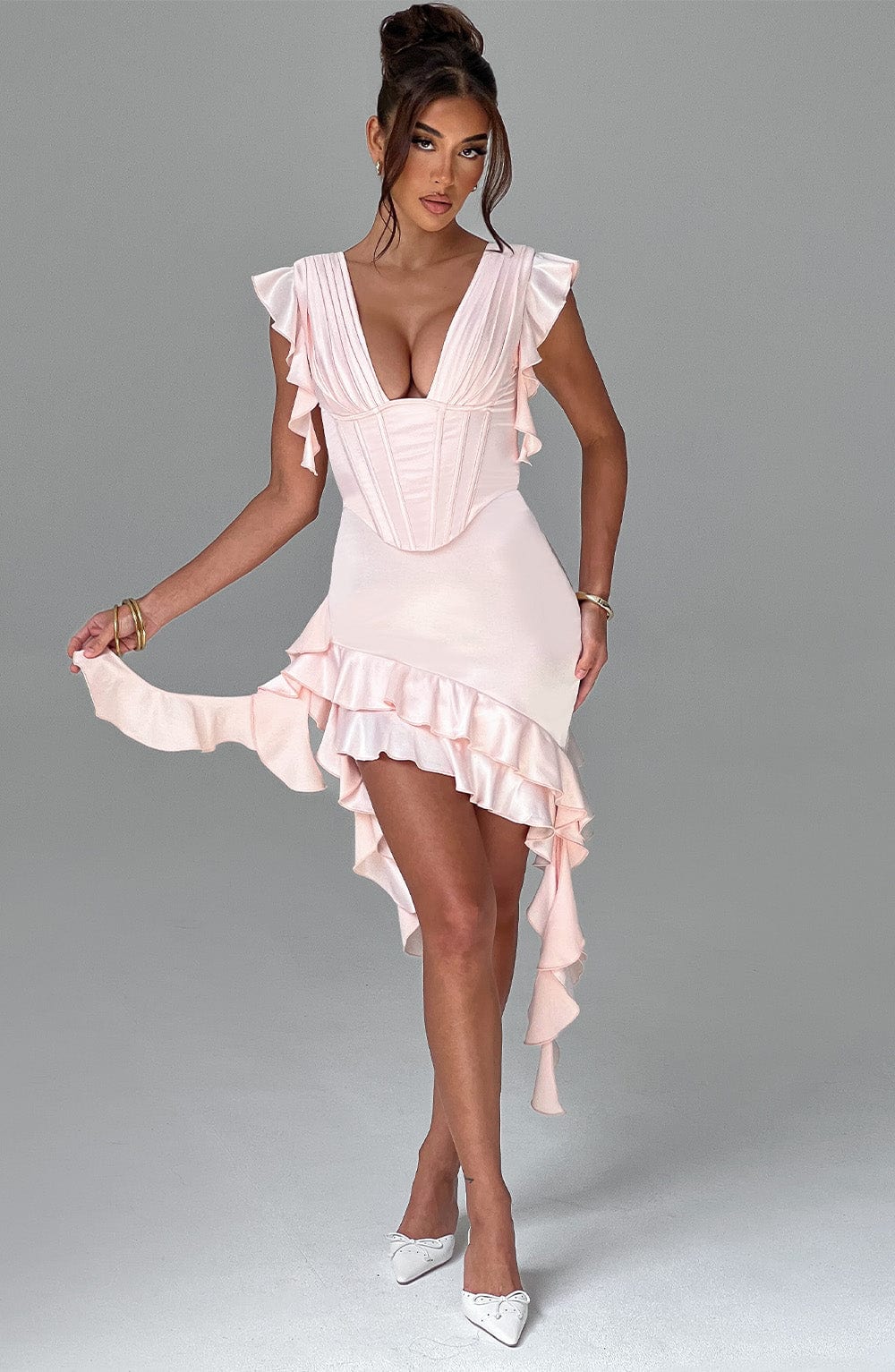 Robe courte Rosalie - Blush