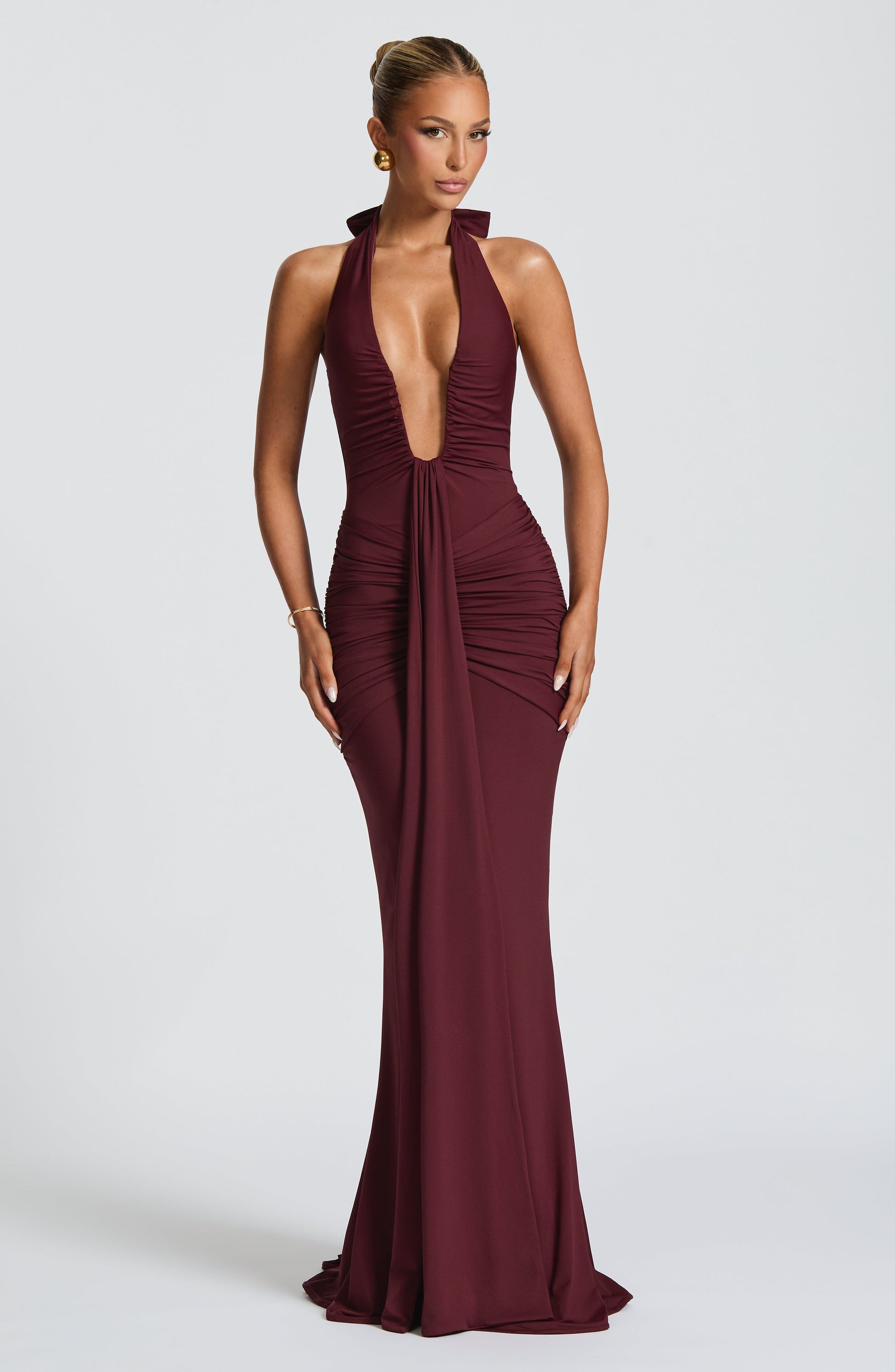 Roxane Robe Longue Bordeaux