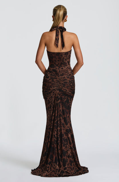 Roxane Robe Longue Léopard