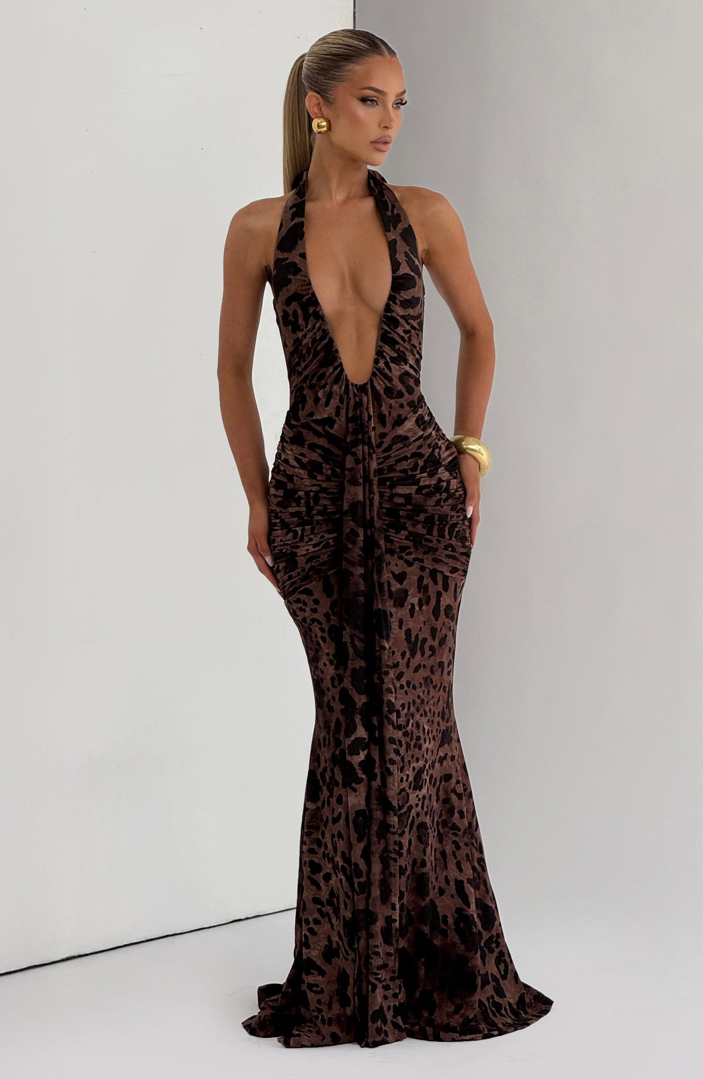 Roxane Robe Longue Léopard