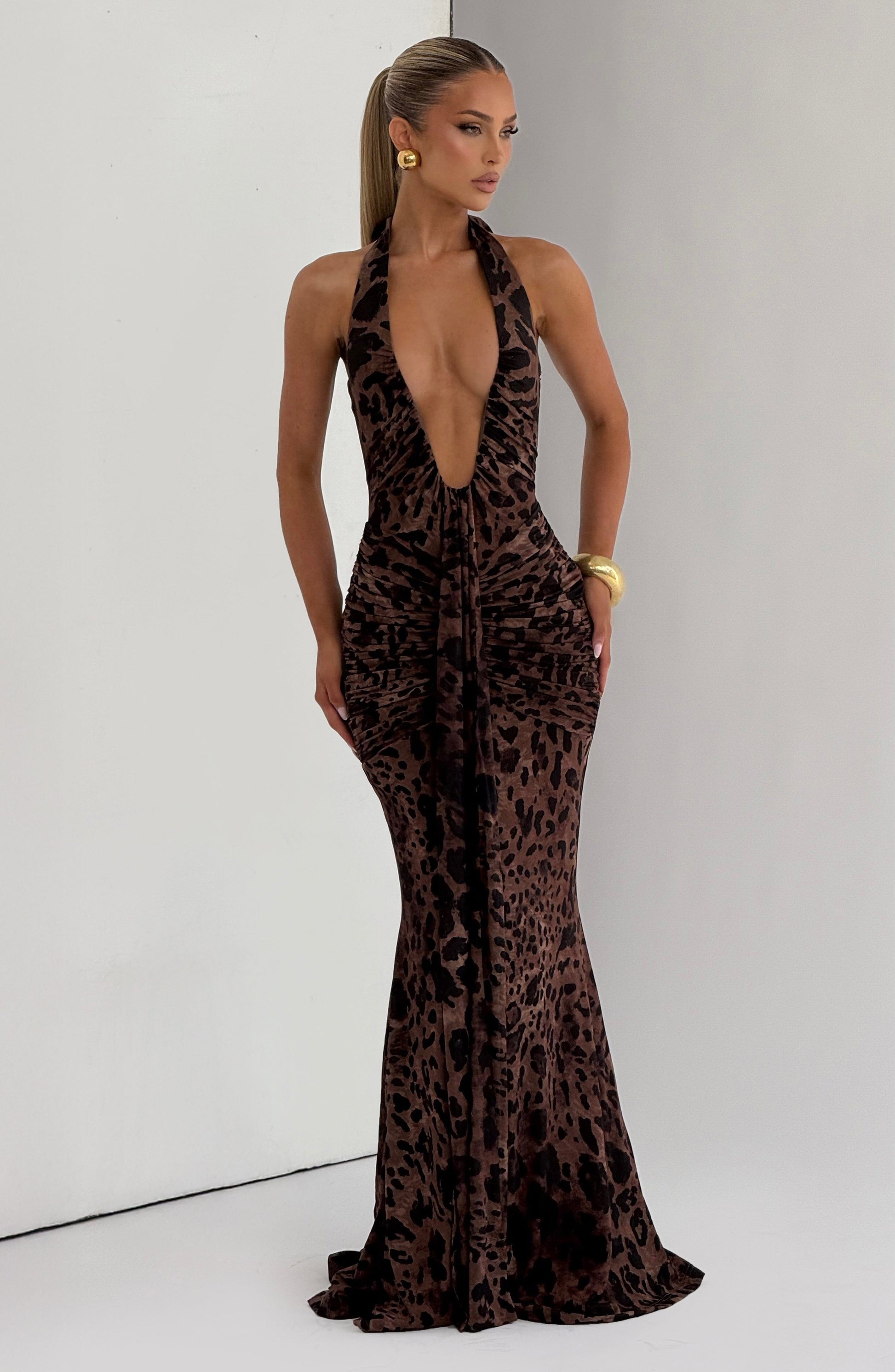 Roxane Robe Longue Léopard