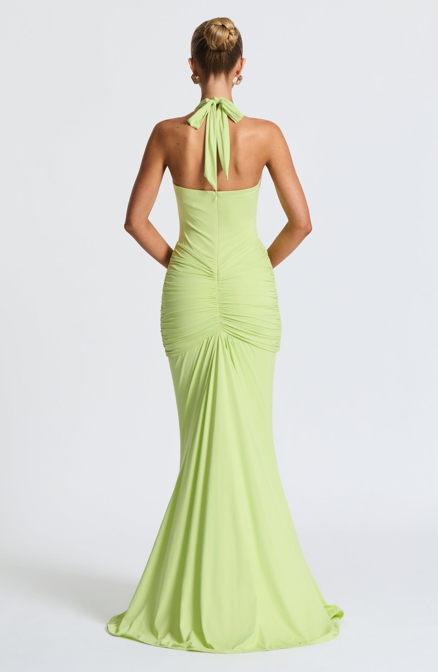 Roxane Robe Longue Vert Citron