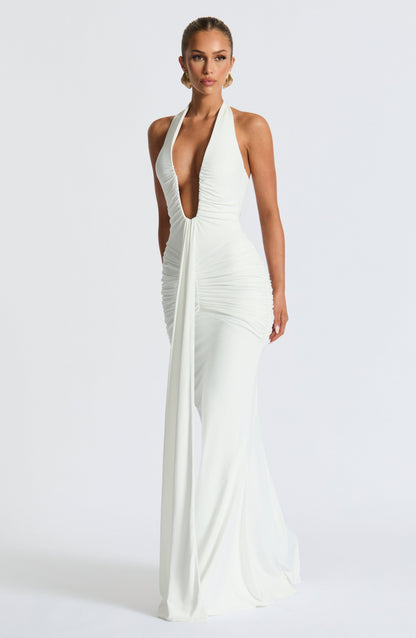 Roxane Robe Longue Blanc