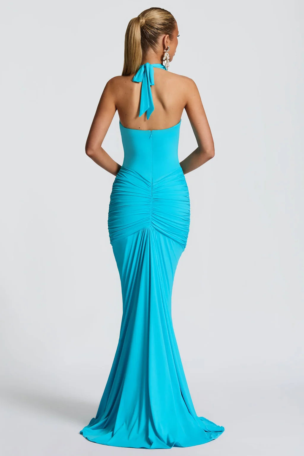 Roxane Robe Longue Bleu Ciel