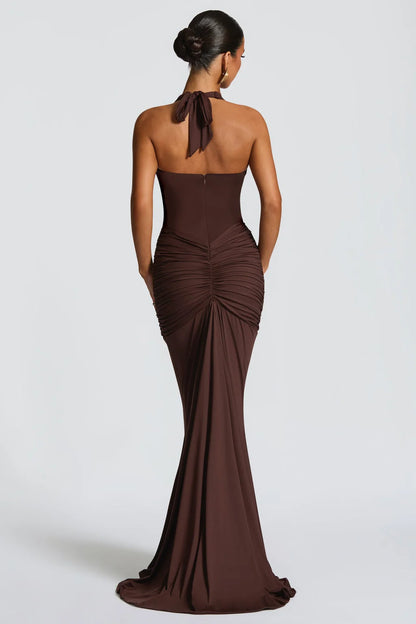 Roxane Robe Longue Marron