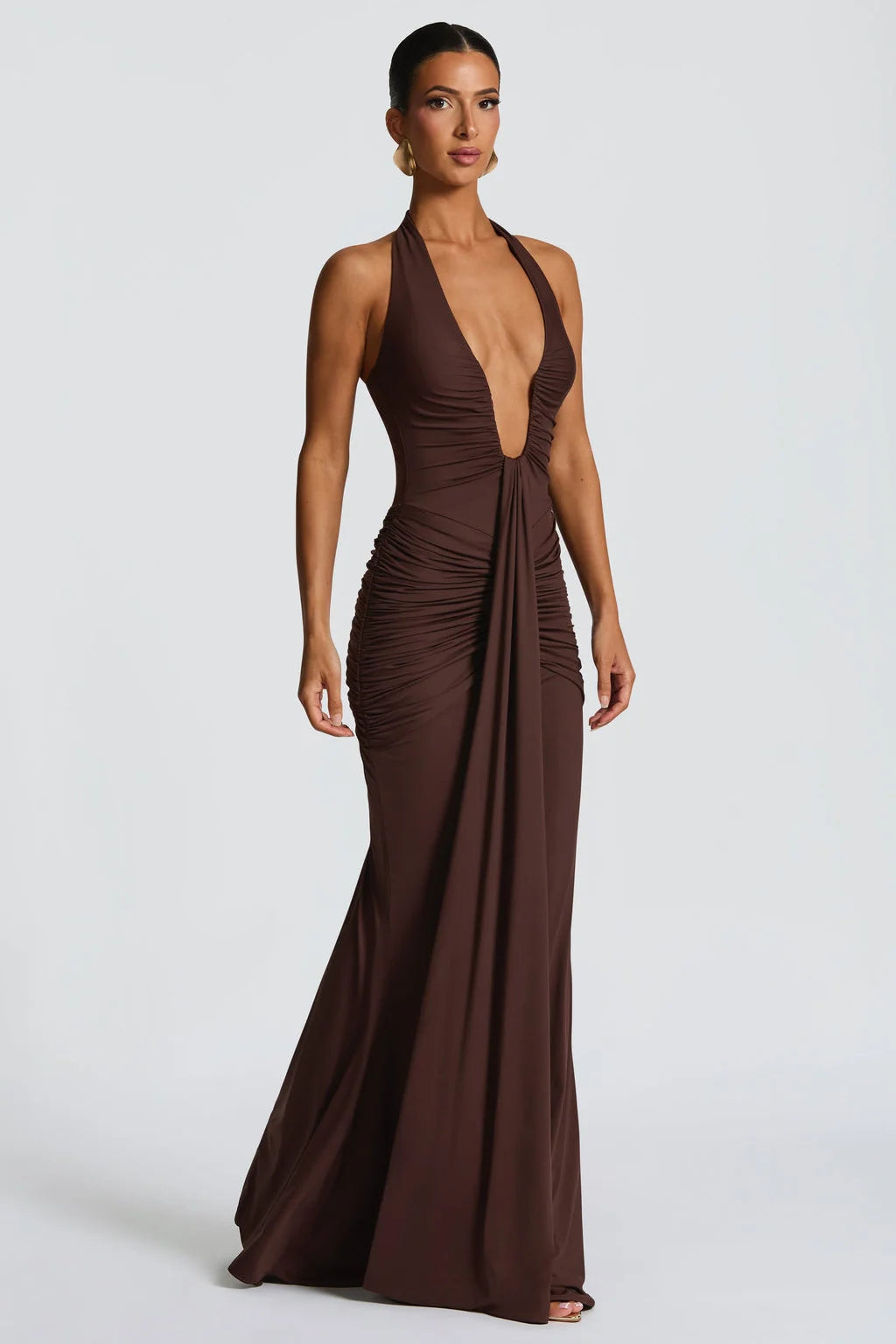 Roxane Robe Longue Marron
