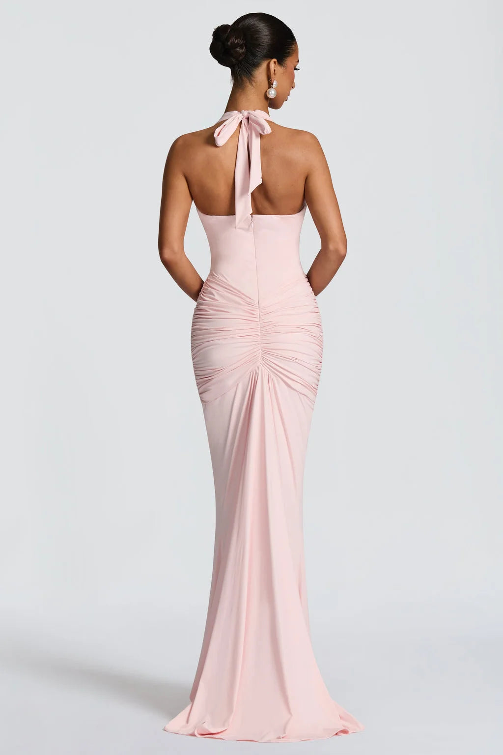 Roxane Robe Longue Rose Poudré