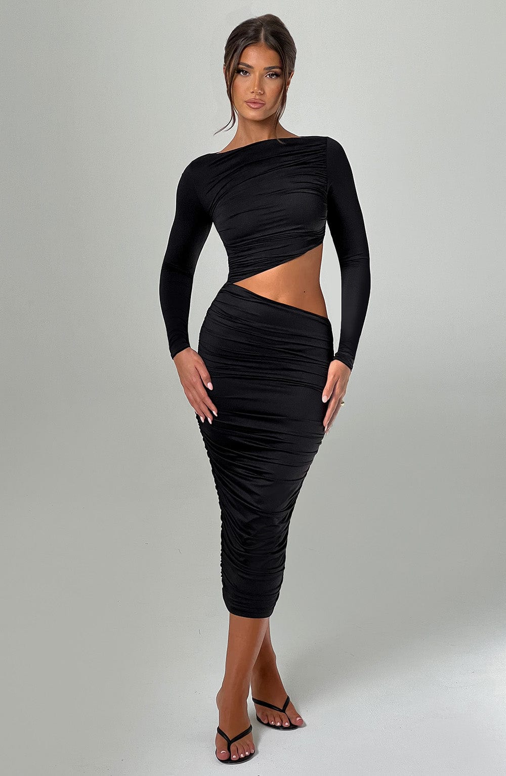 Robe mi-longue Rylee - Noir