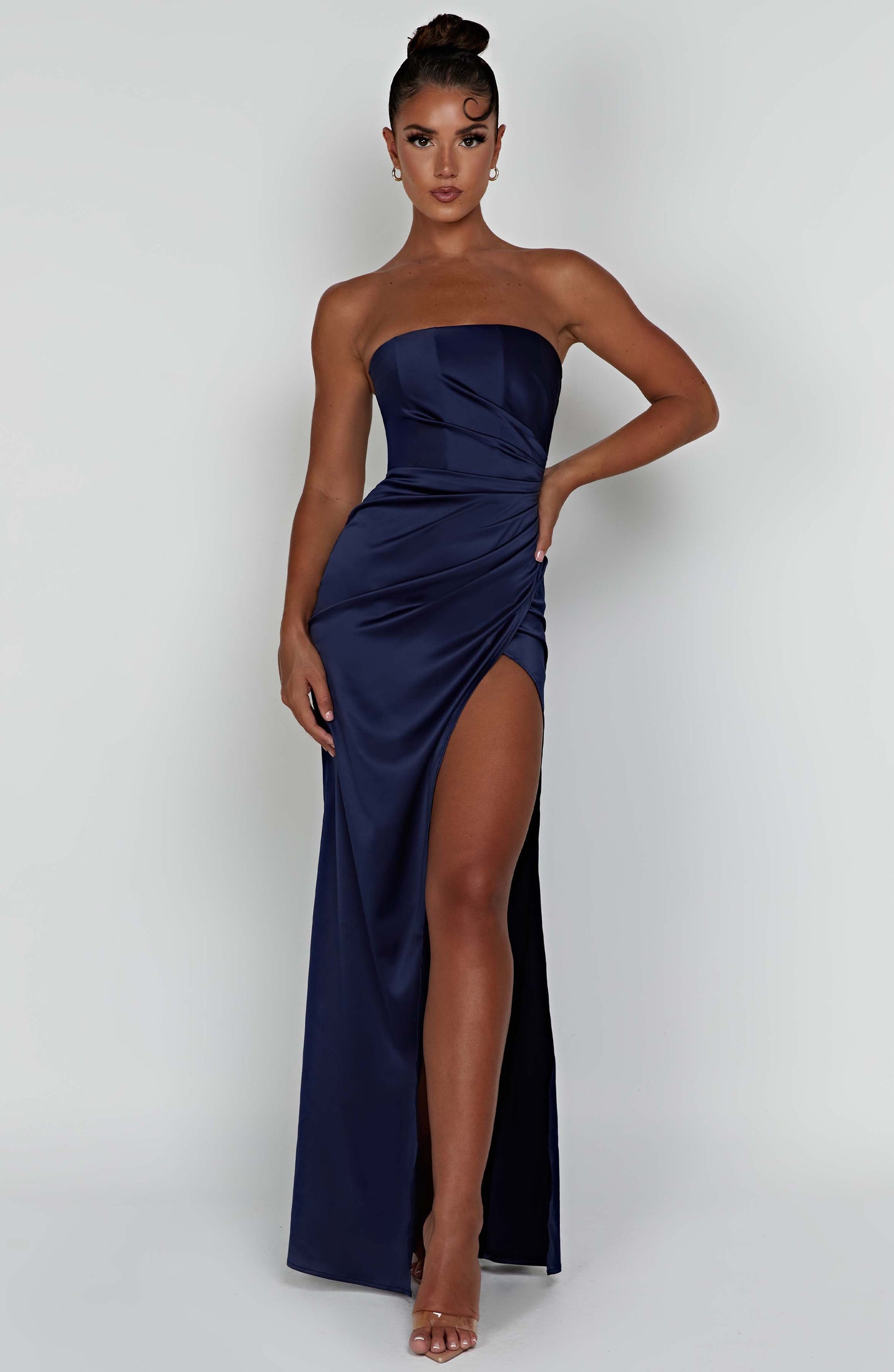 Robe longue Safiya - Bleu marine