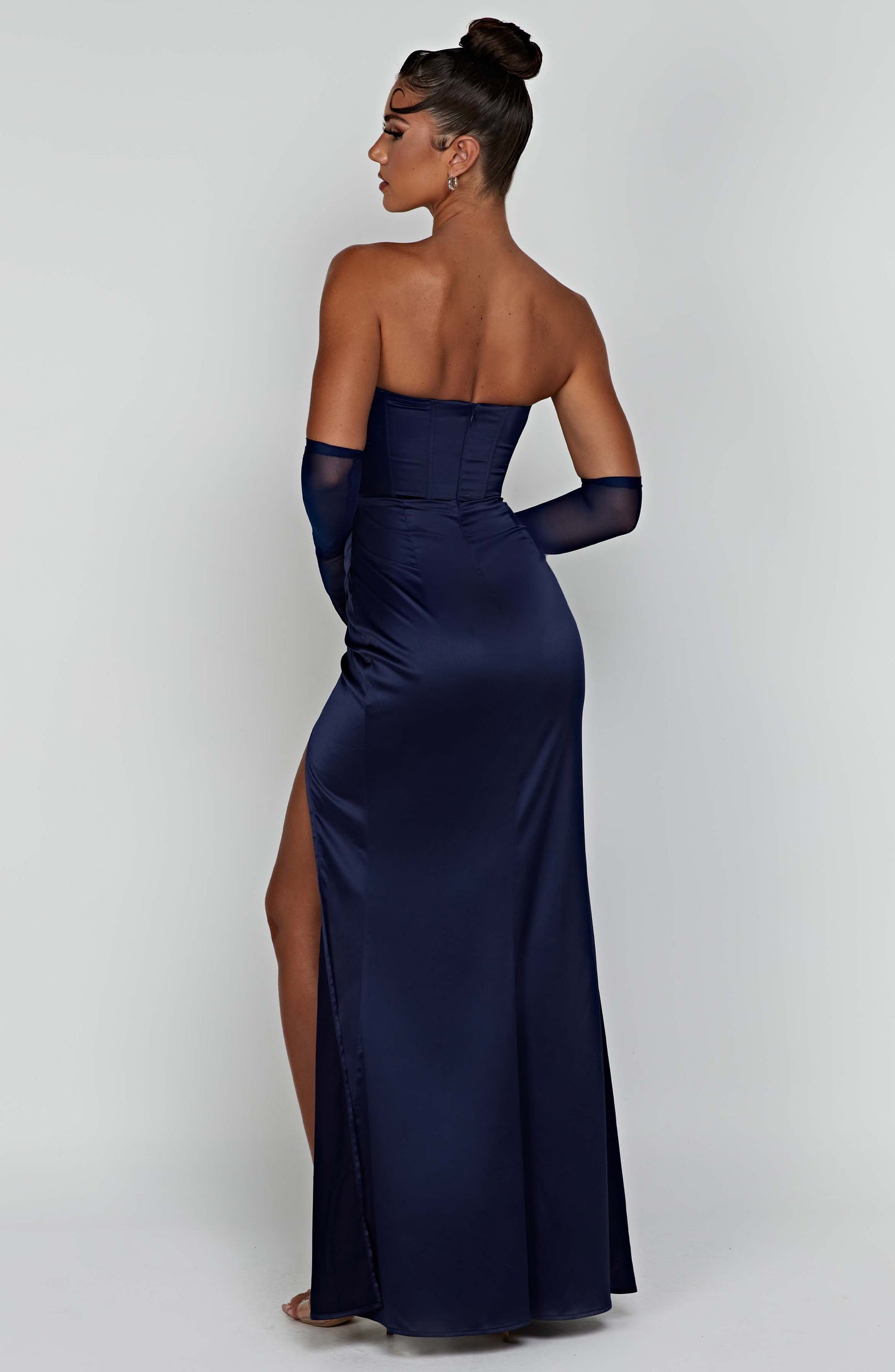 Robe longue Safiya - Bleu marine