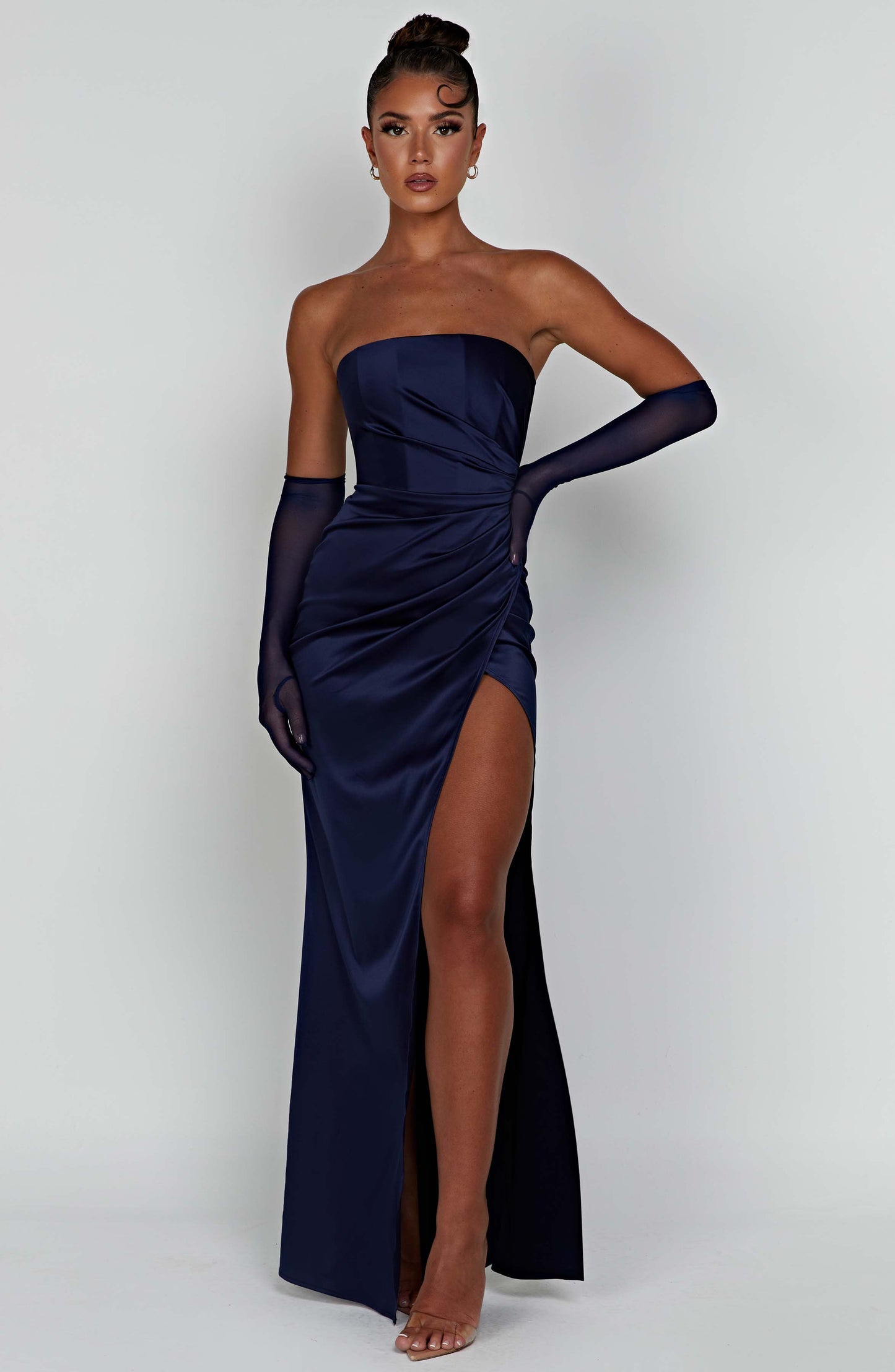 Robe longue Safiya - Bleu marine