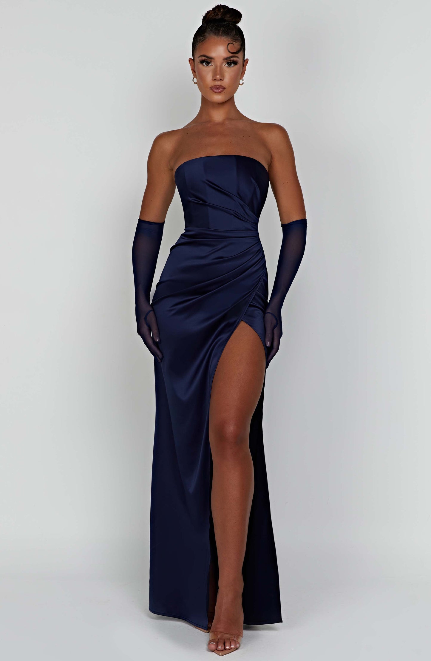 Robe longue Safiya - Bleu marine