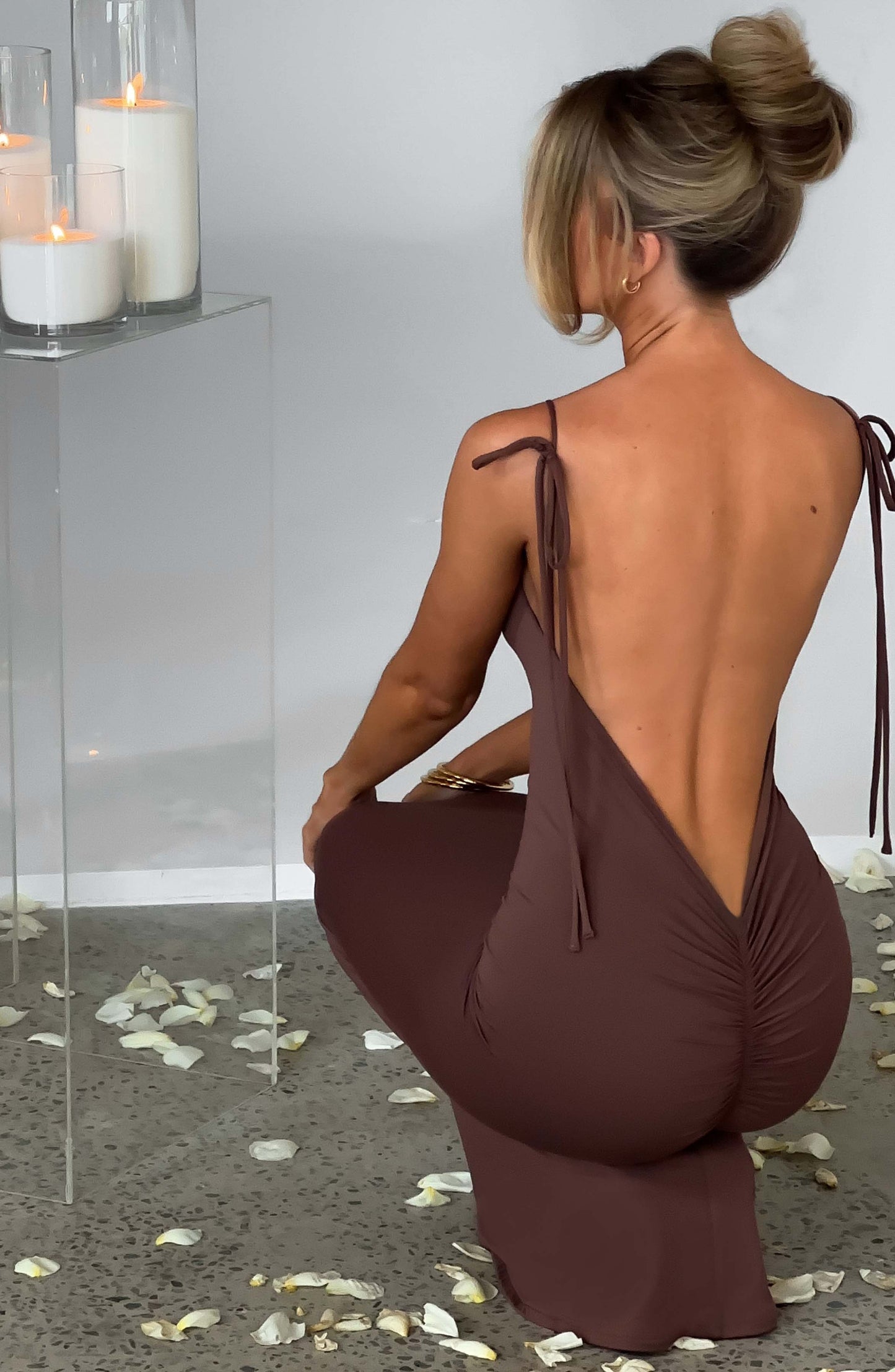 Robe longue Sanya - Chocolat