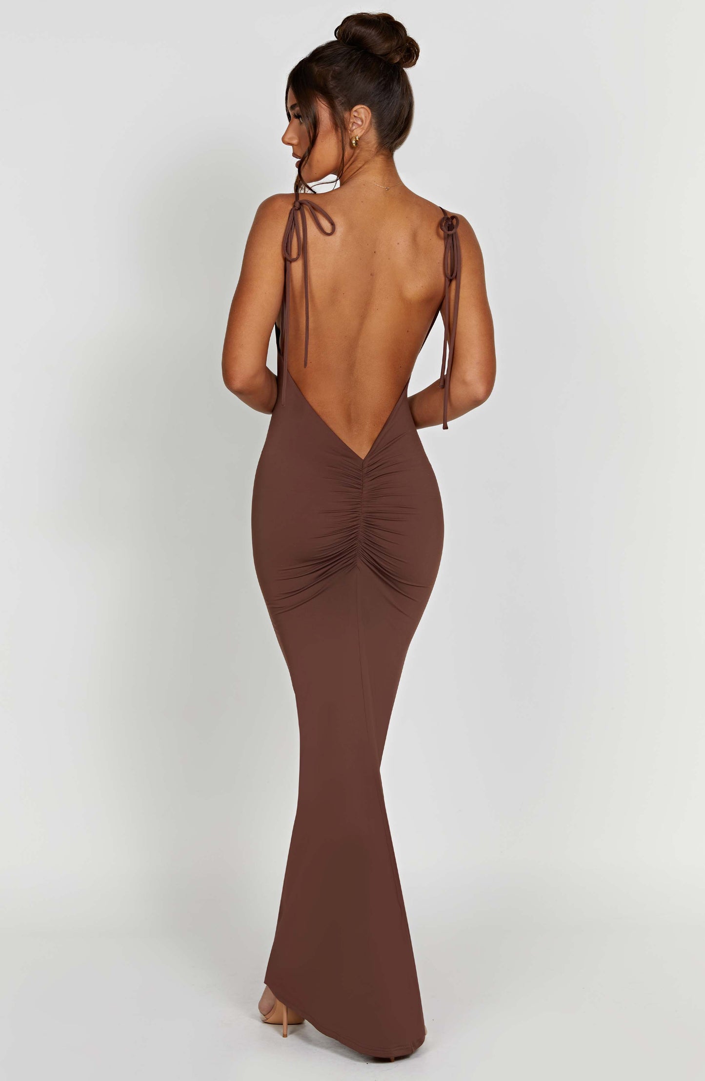 Robe longue Sanya - Chocolat